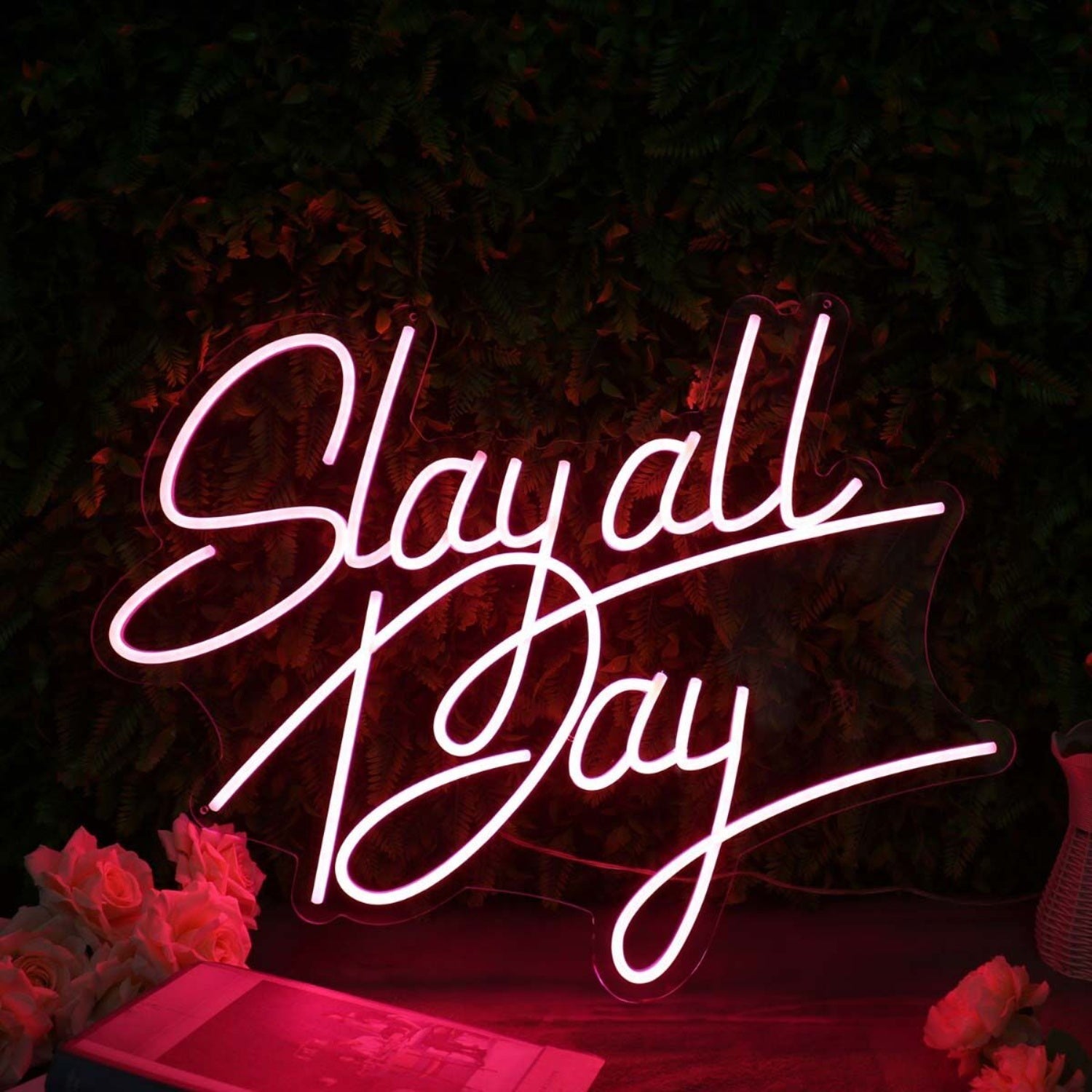 Slay All Day Red Led Neon Sign Bedroom Wall Art - Shineneon