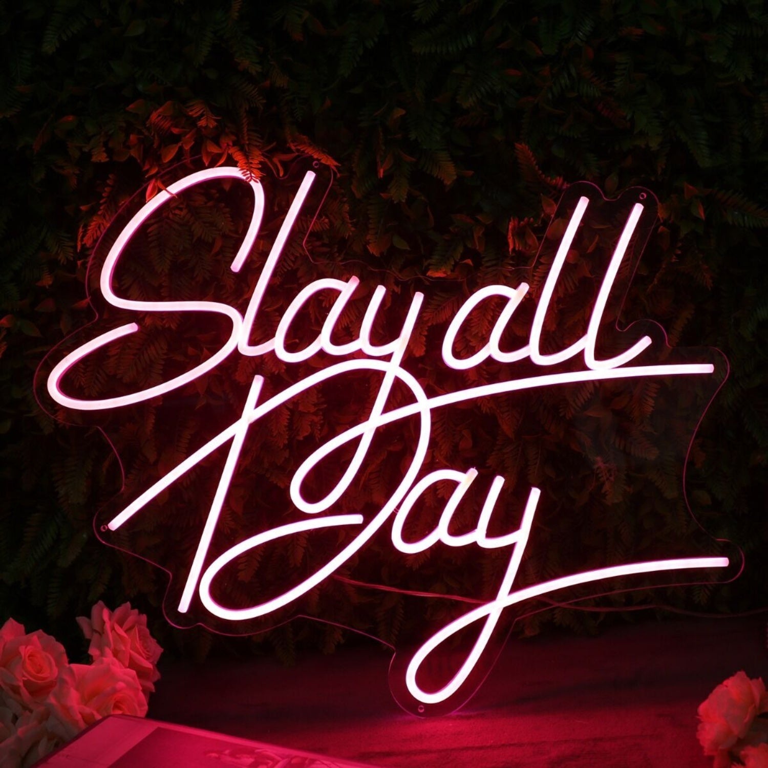 Slay All Day Red Led Neon Sign Bedroom Wall Art - Shineneon