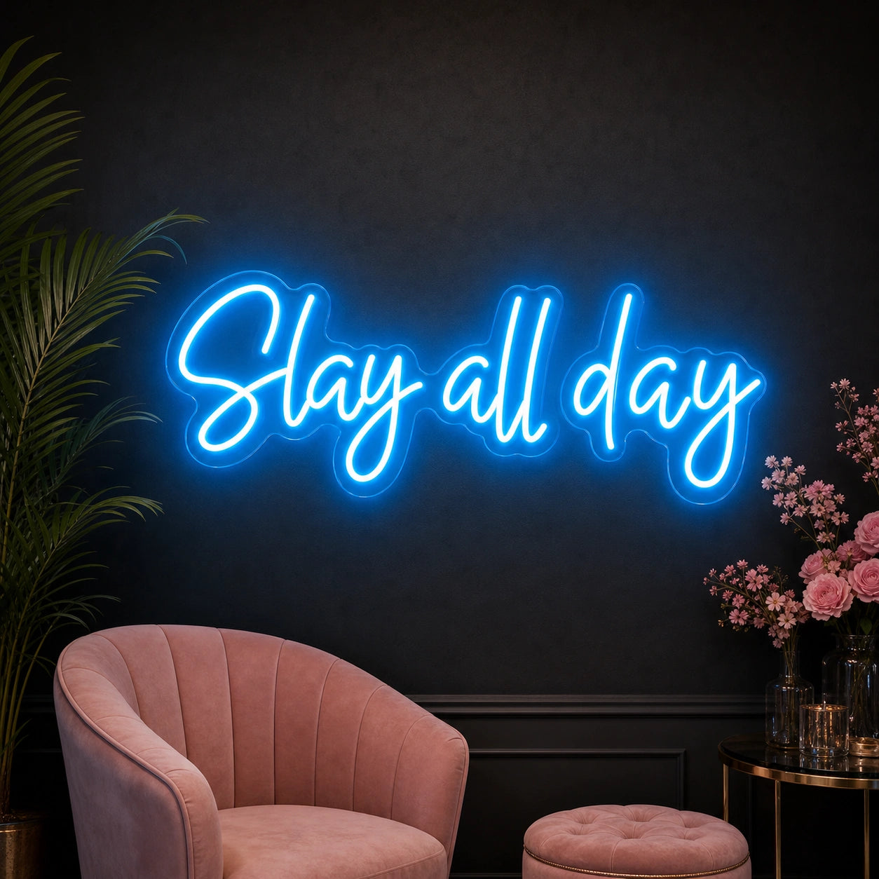 Slay All Day Wall Decor LED Neon Sign Garage Man Cave Neon Sign high-converting product image