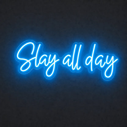 Slay All Day Wall Decor LED Neon Sign Garage Man Cave Neon Sign main product image