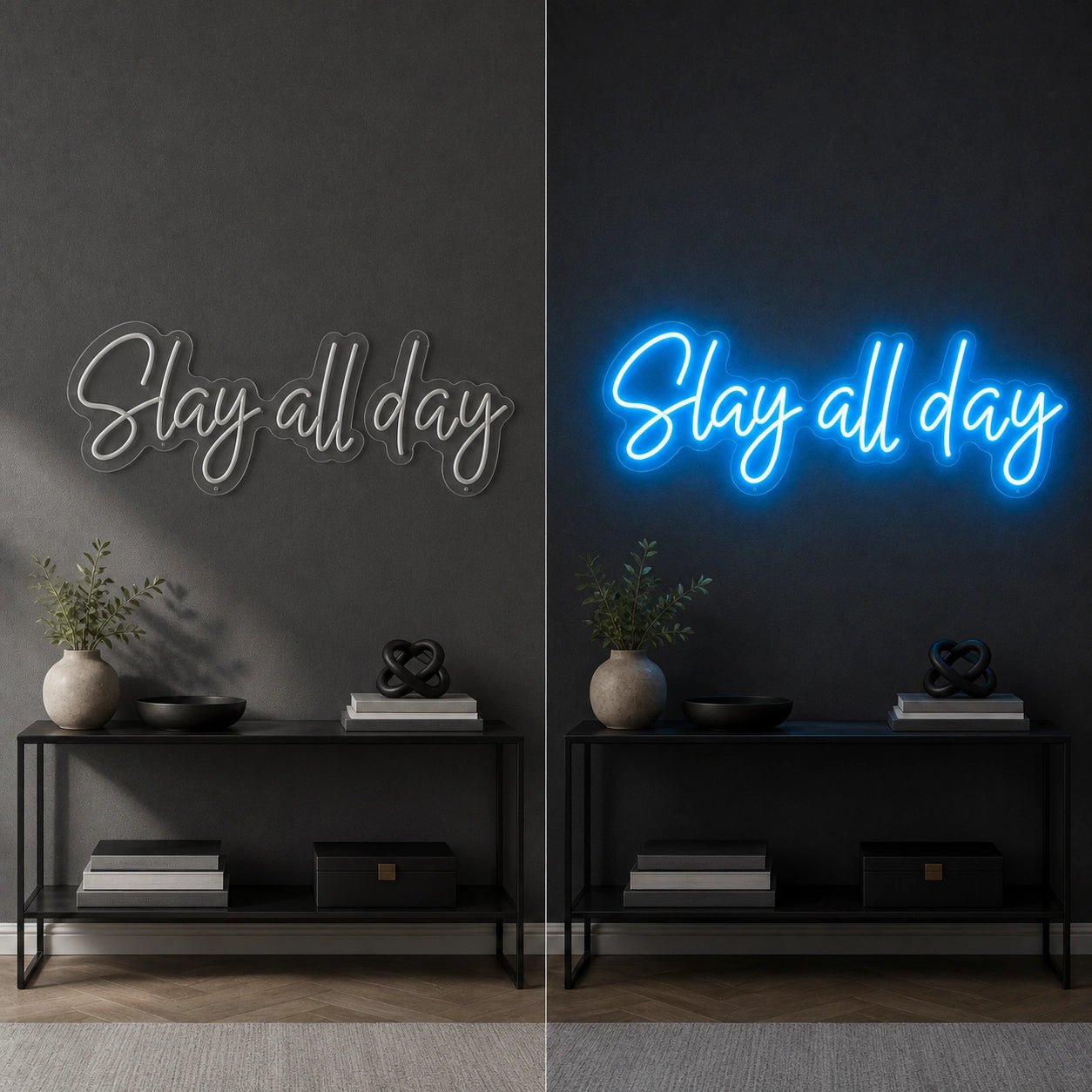 Slay All Day Wall Decor LED Neon Sign Garage Man Cave Neon Sign - Shineneon
