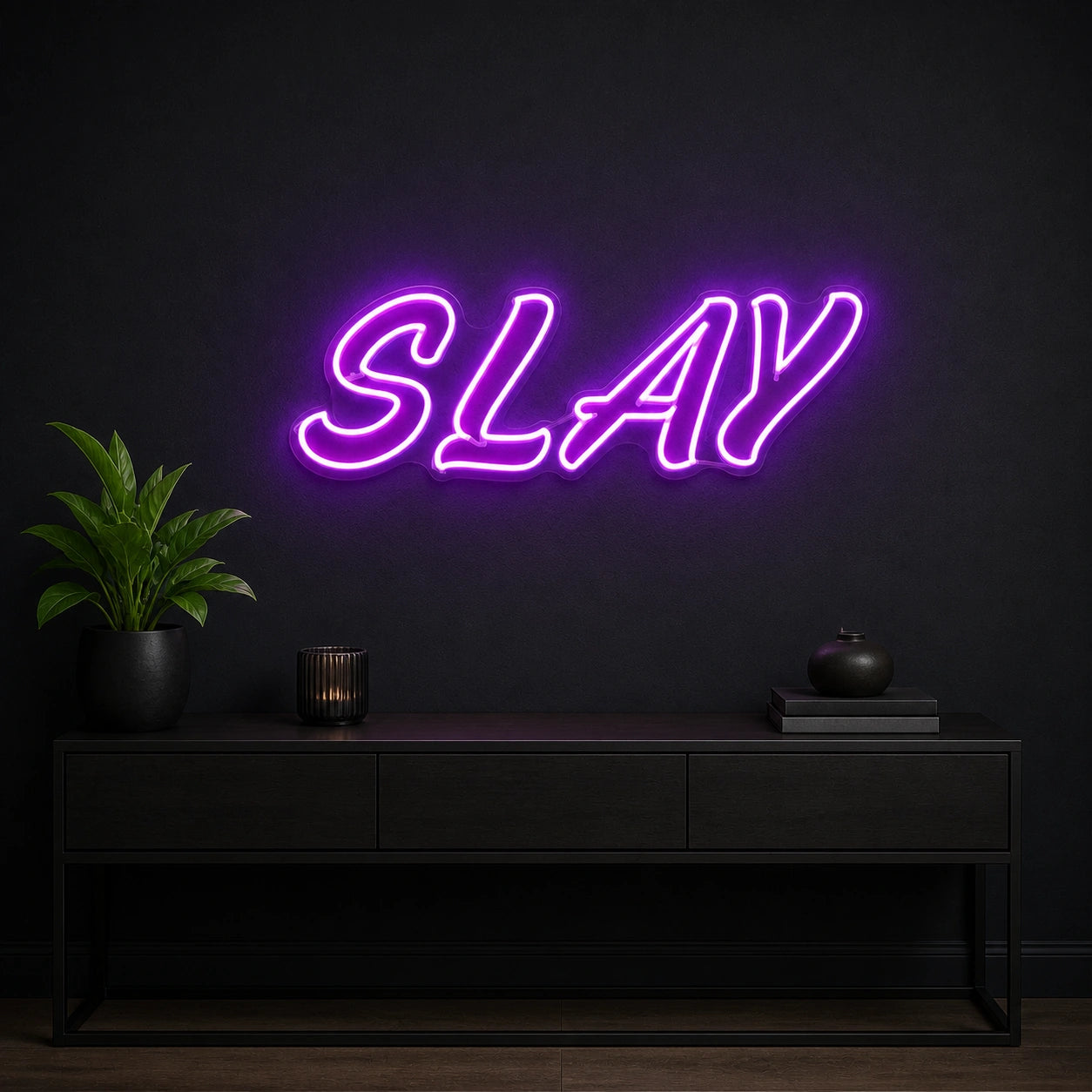Slay LED Neon Sign Garage Man Cave Neon Sign size image