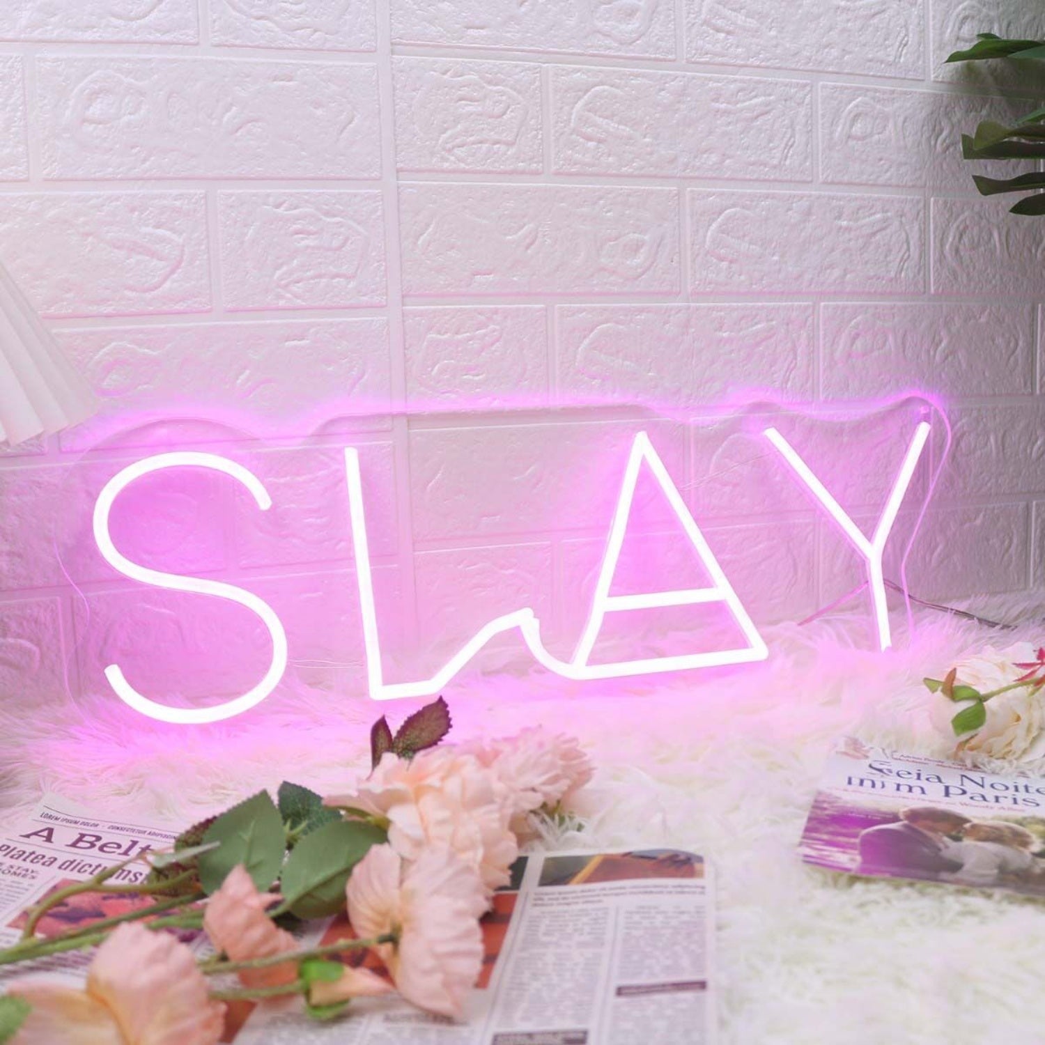 Slay Pink Led Neon Sign Fempowering And Bold Spaces - Shineneon