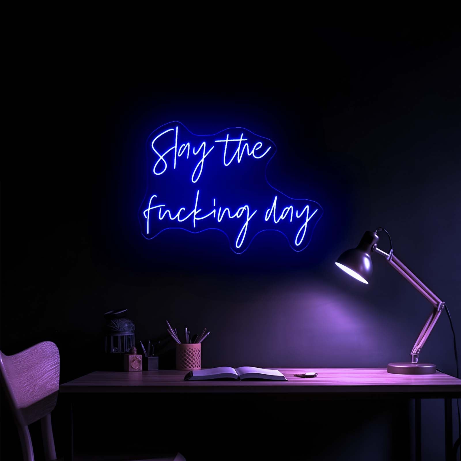 Slay The Fucking Day Artistic Wall Art Neon Signs - Shineneon