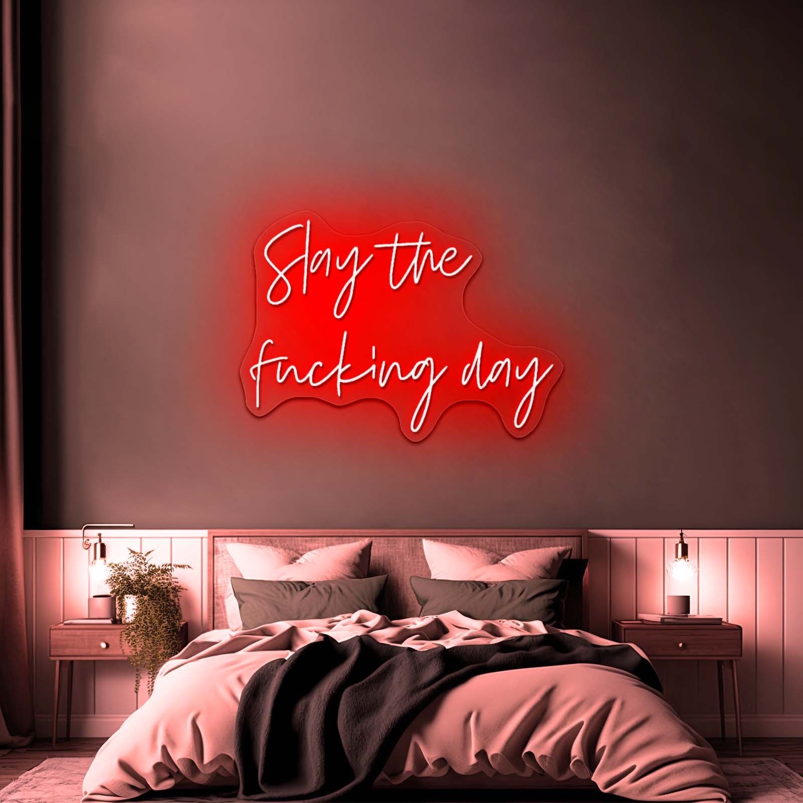 Slay The Fucking Day Artistic Wall Art Neon Signs - Shineneon
