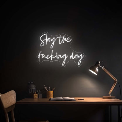 Slay The Fucking Day Artistic Wall Art Neon Signs - Shineneon
