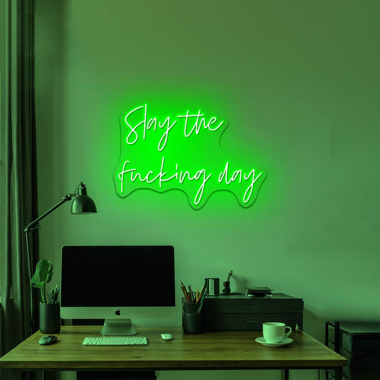 Slay The Fucking Day Artistic Wall Art Neon Signs - Shineneon