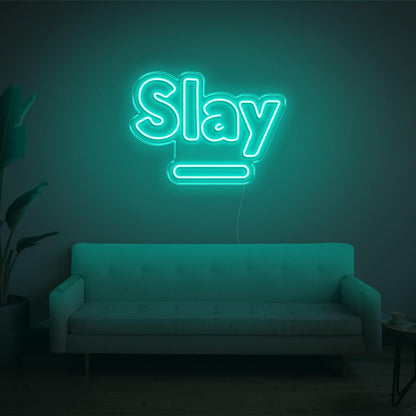 Slay Warm Yellow Led Neon Sign For Cozy Home Decor | Shineneon