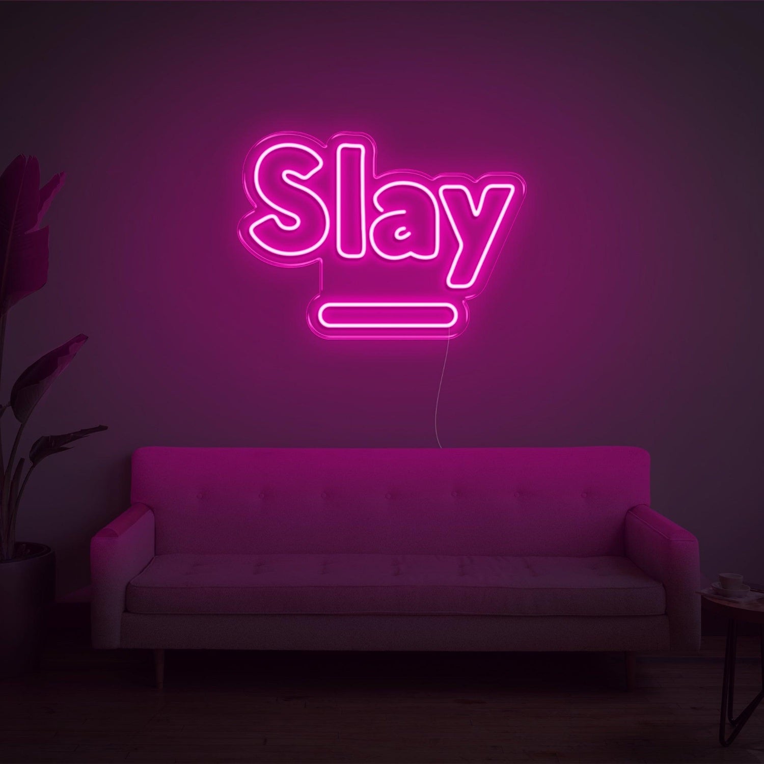 Slay Warm Yellow Led Neon Sign For Cozy Home Decor | Shineneon