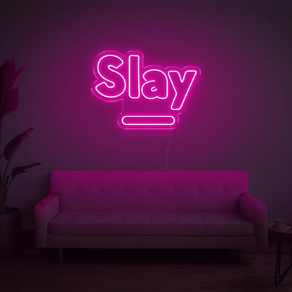 Slay Warm Yellow Led Neon Sign For Cozy Home Decor | Shineneon