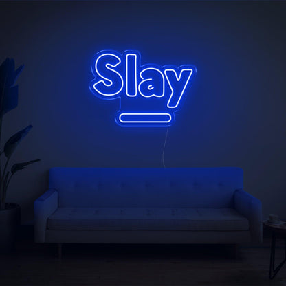 Slay Warm Yellow Led Neon Sign For Cozy Home Decor | Shineneon