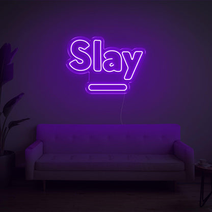 Slay Warm Yellow Led Neon Sign For Cozy Home Decor | Shineneon