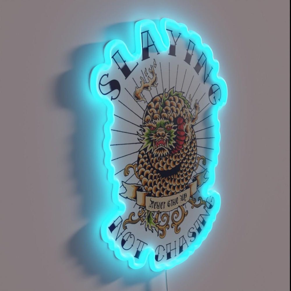 Slaying Not Chasing Dragon Na 12 Step Recovery Rgb Led Neon Sign - Shineneon