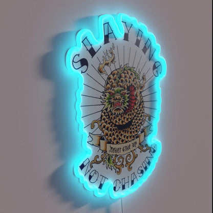 Slaying Not Chasing Dragon Na 12 Step Recovery Rgb Led Neon Sign - Shineneon