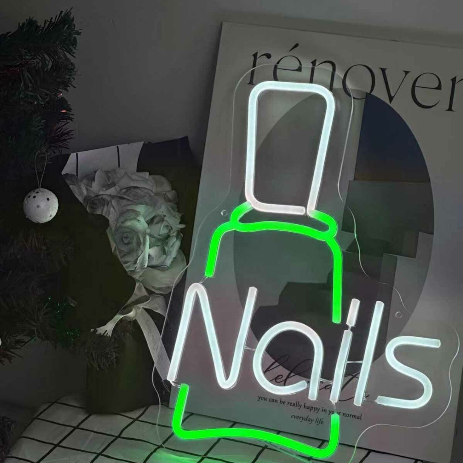 Sleek Nail Polish Bottle Neon Sign | Shineneon