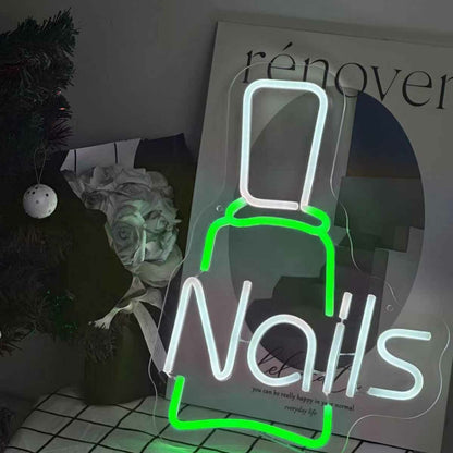 Sleek Nail Polish Bottle Neon Sign | Shineneon
