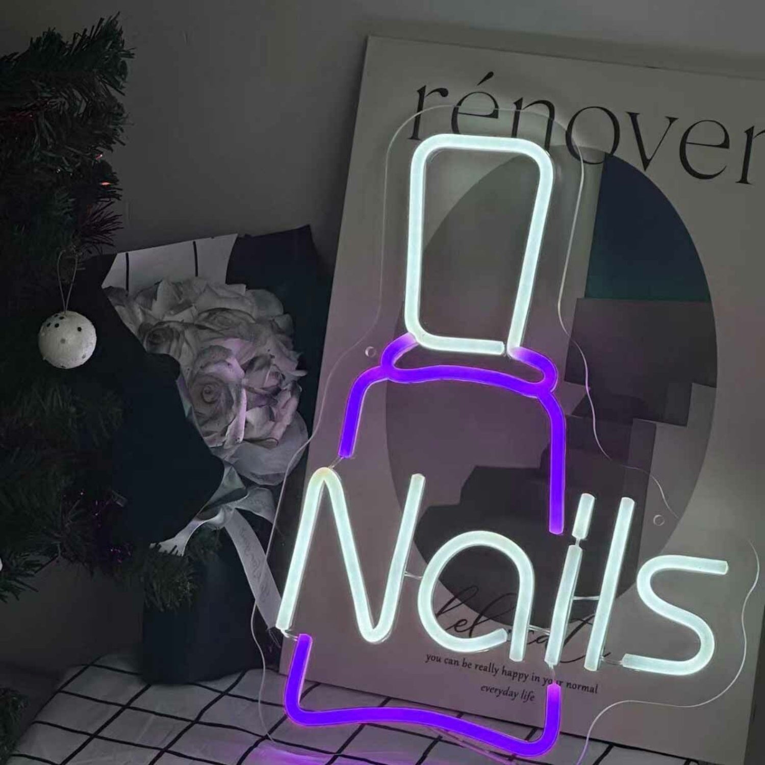Sleek Nail Polish Bottle Neon Sign | Shineneon