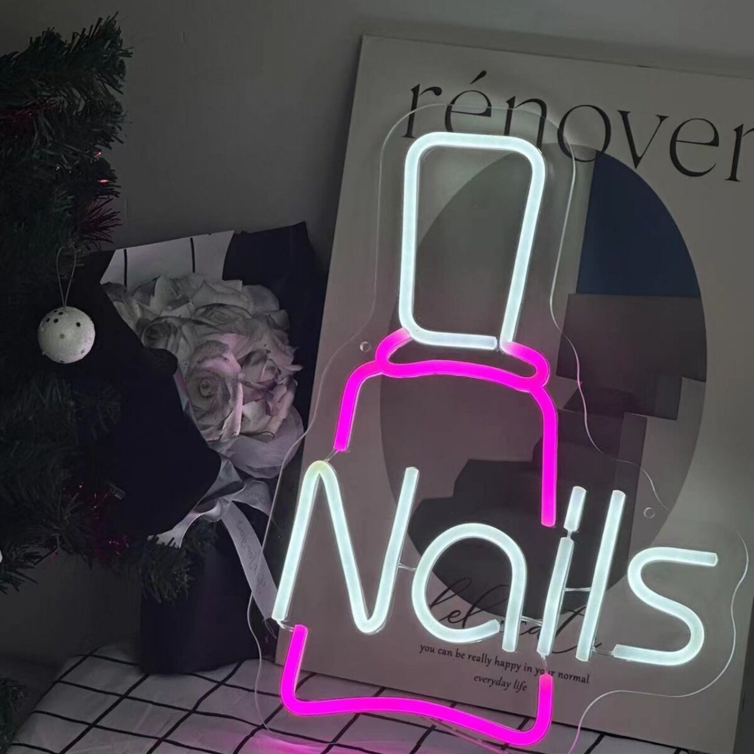 Sleek Nail Polish Bottle Neon Sign | Shineneon