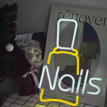 Sleek Nail Polish Bottle Neon Sign | Shineneon