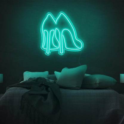 Sleek Purple High Heels Led Neon Sign Bedroom Decor | Shineneon