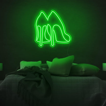 Sleek Purple High Heels Led Neon Sign Bedroom Decor | Shineneon