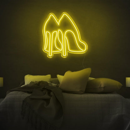 Sleek Purple High Heels Led Neon Sign Bedroom Decor | Shineneon