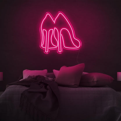 Sleek Purple High Heels Led Neon Sign Bedroom Decor | Shineneon