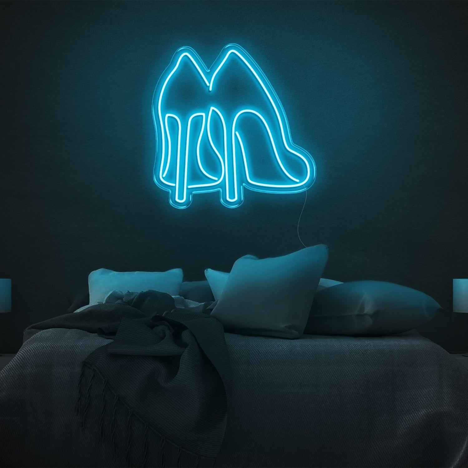 Sleek Purple High Heels Led Neon Sign Bedroom Decor | Shineneon