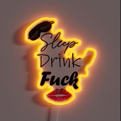 Sleep Drink Fuck Rebecca Welton Rgb Led Neon Sign - Shineneon