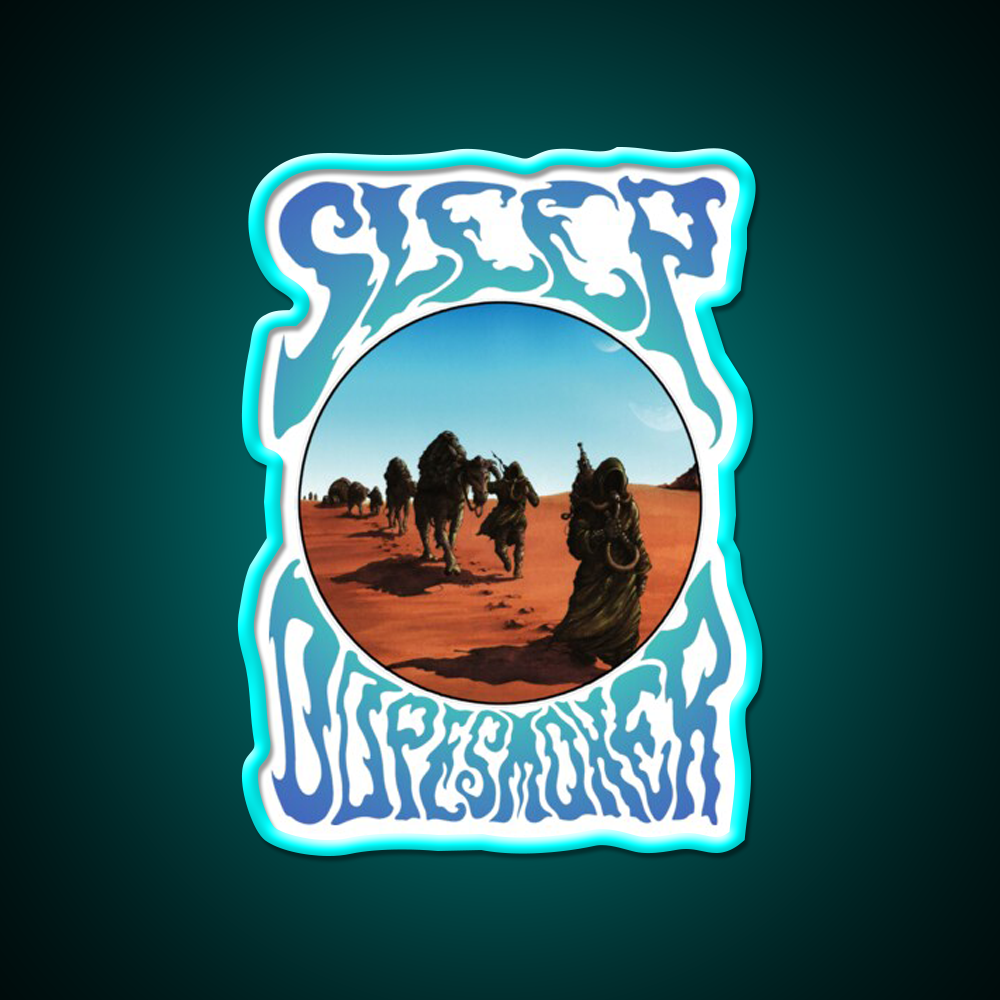 Sleep Stoner Metal Band Album Cover Dopesmoker Green Leaf Led Neon Sign Rgb Color - Size and dimension reference