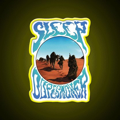 Sleep Stoner Metal Band Album Cover Dopesmoker Green Leaf Led Neon Sign Rgb Color - Custom LED neon sign front view