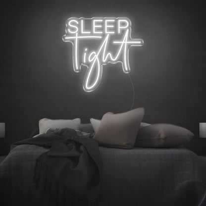 Sleep Tight Cyan Modern-Playful Led Neon Sign Bedroom Wall Art | Shineneon
