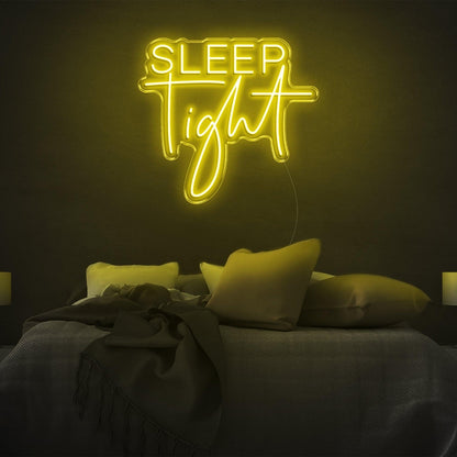 Sleep Tight Cyan Modern-Playful Led Neon Sign Bedroom Wall Art | Shineneon