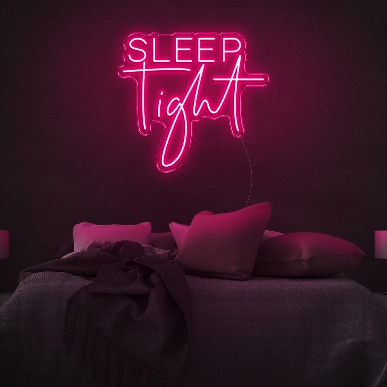 Sleep Tight Cyan Modern-Playful Led Neon Sign Bedroom Wall Art | Shineneon
