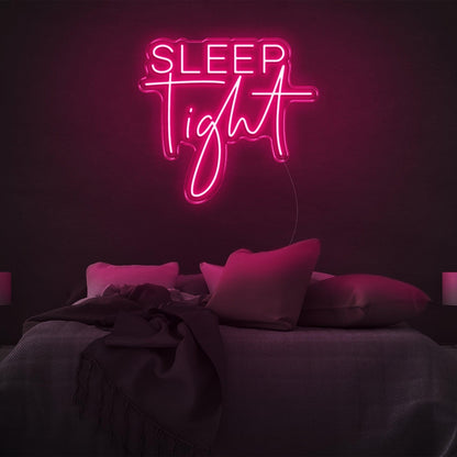 Sleep Tight Cyan Modern-Playful Led Neon Sign Bedroom Wall Art | Shineneon