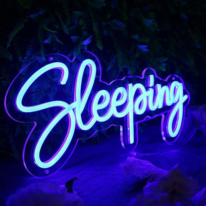 Sleeping Blue Led Neon Sign - Shineneon