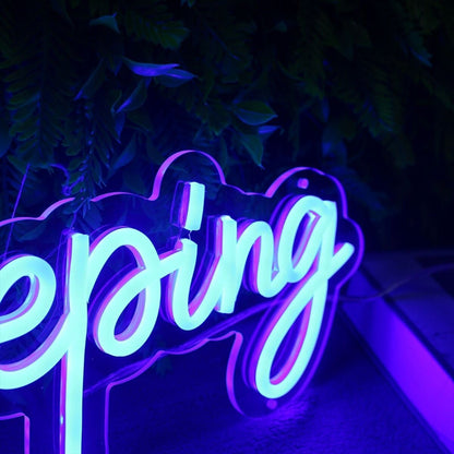 Sleeping Blue Led Neon Sign - Shineneon
