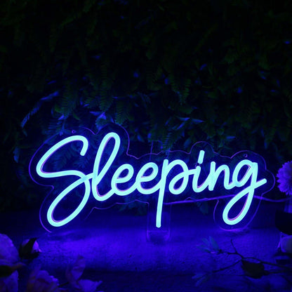 Sleeping Blue Led Neon Sign - Shineneon