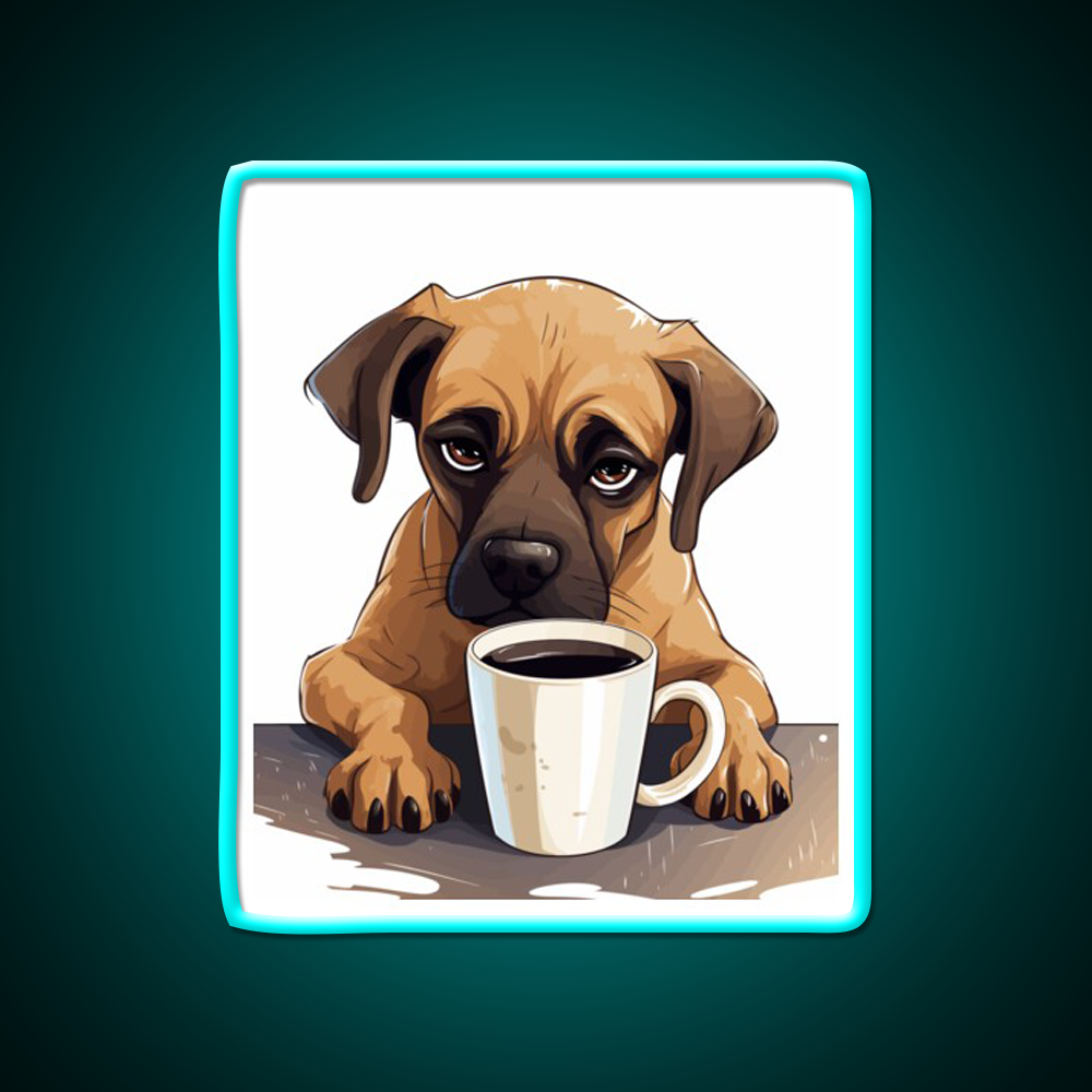 Sleepy Dog Vibes Cafe Led Neon Sign Espresso Bar Art Rgb Color