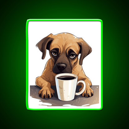 Sleepy Dog Vibes Cafe Led Neon Sign Espresso Bar Art Rgb Color - Shineneon