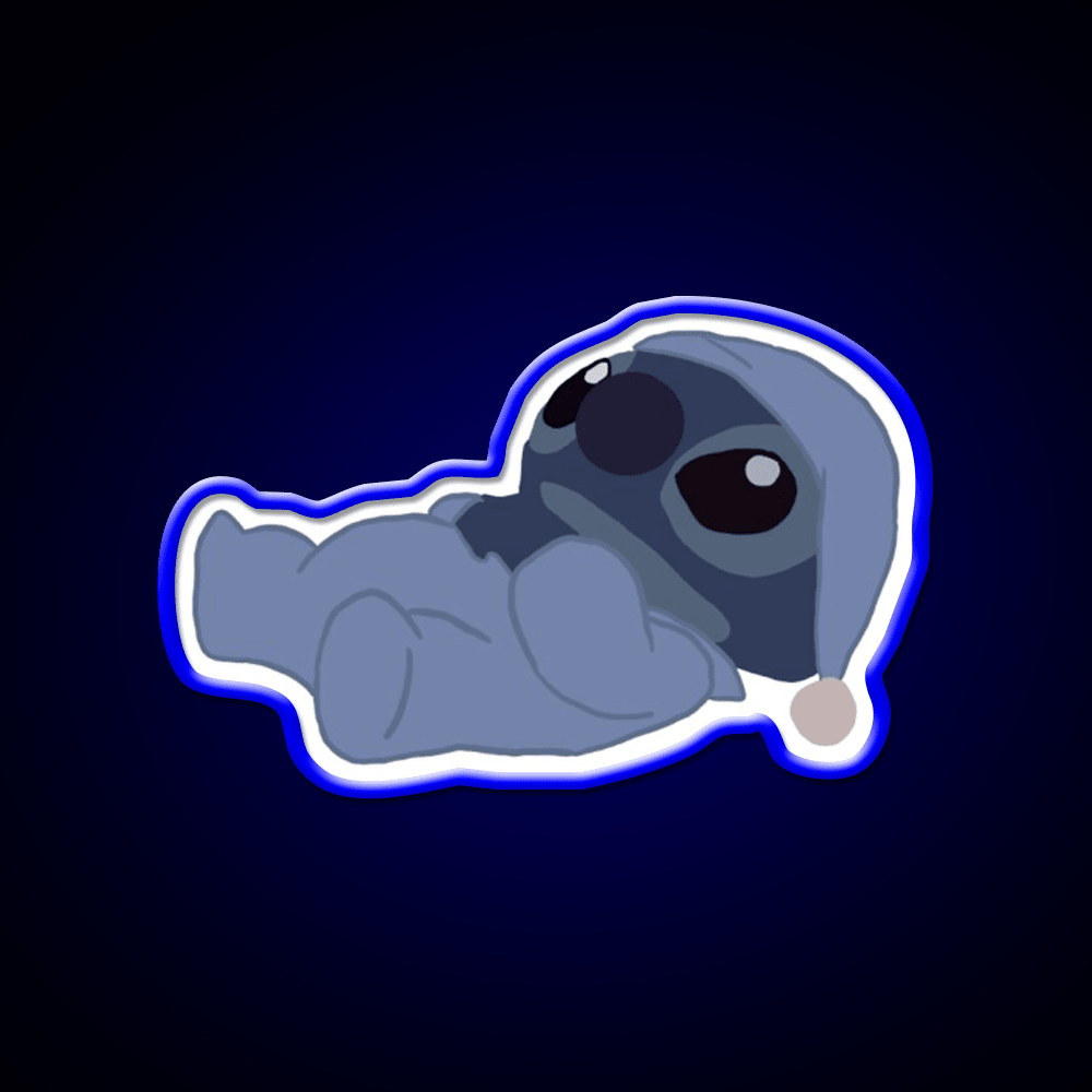 Sleepy Stitch Snack Food Led Neon Sign Rgb Color - Shineneon