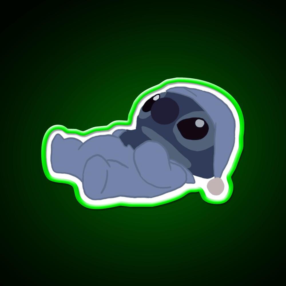 Sleepy Stitch Snack Food Led Neon Sign Rgb Color - Shineneon
