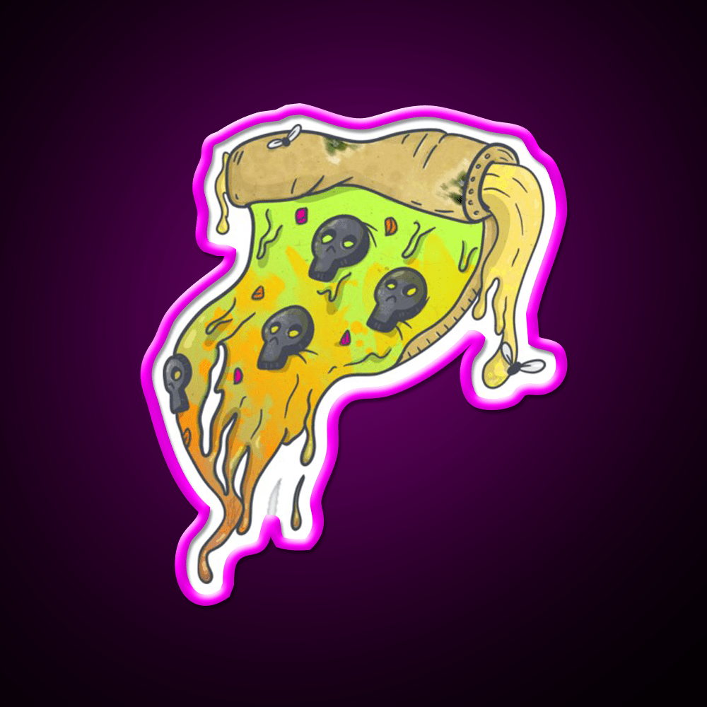Slice Of Death Fast Food Led Neon Sign For Burger Place Rgb Color - Shineneon