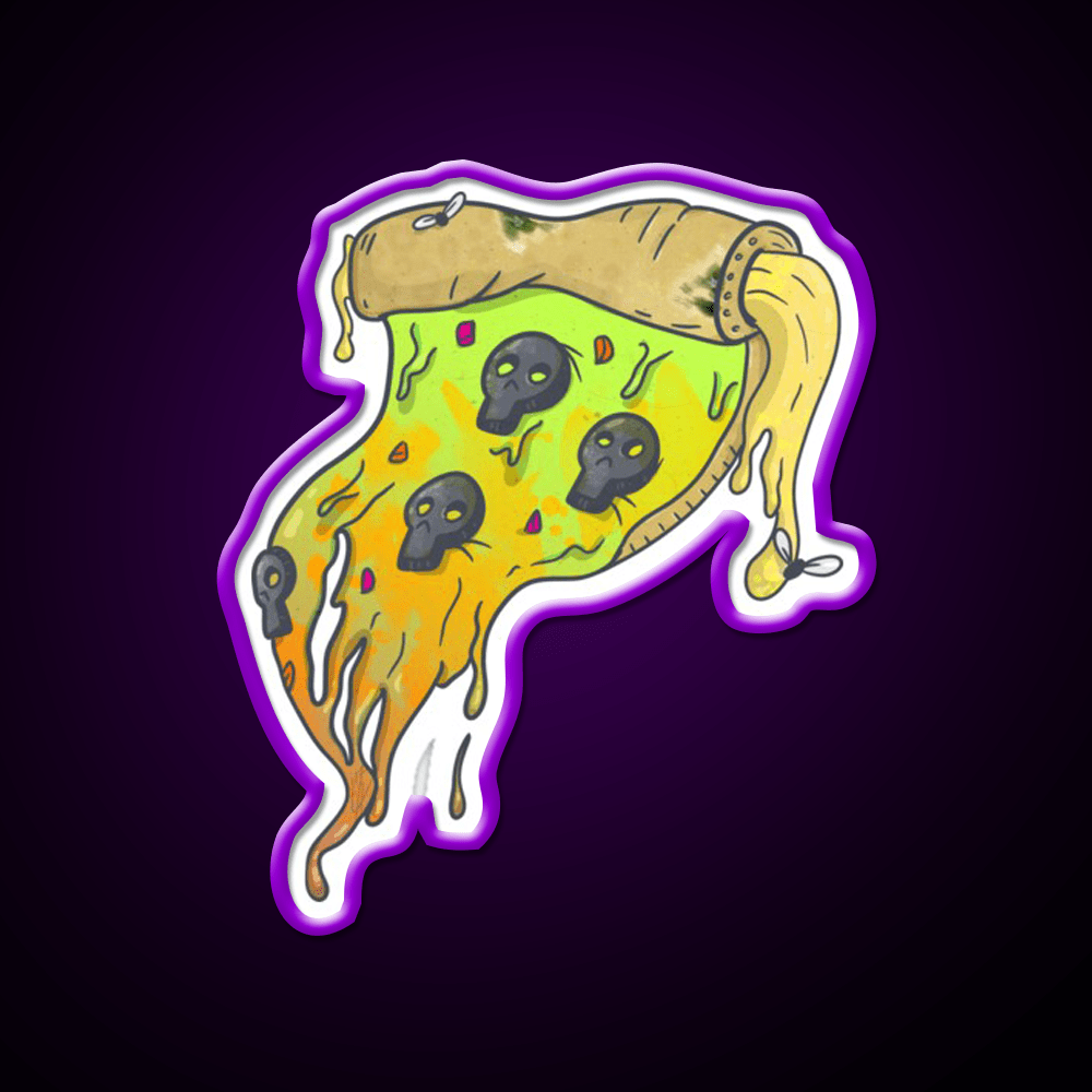 Slice Of Death Fast Food Led Neon Sign For Burger Place Rgb Color - Shineneon