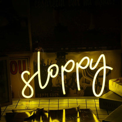 Sloppy Yellow Led Neon Sign - Shineneon