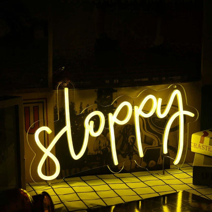 Sloppy Yellow Led Neon Sign - Shineneon