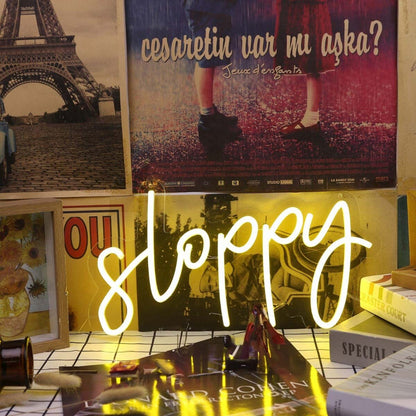 Sloppy Yellow Led Neon Sign - Shineneon