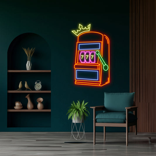 Slot Machine Neon Sign