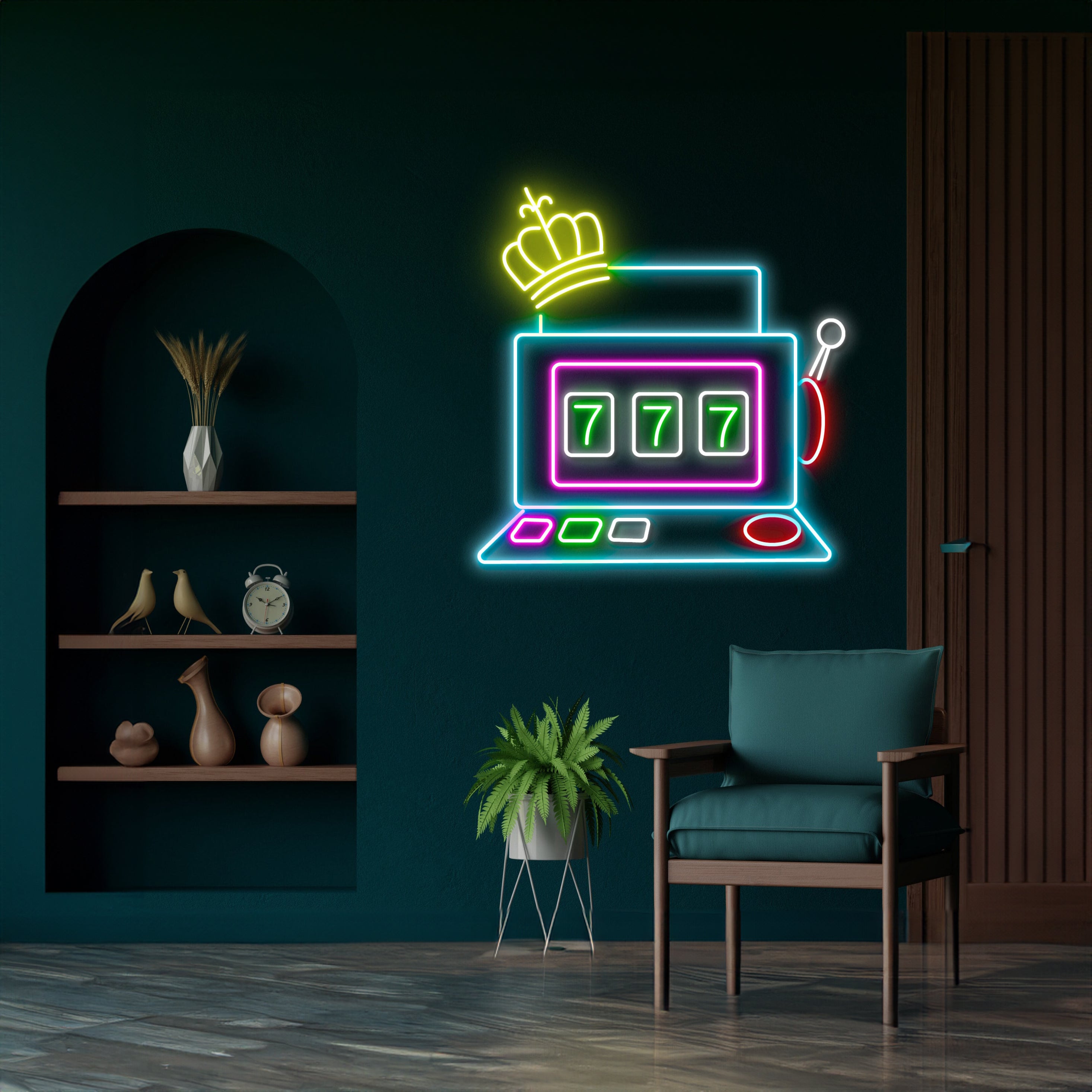 Slot Machine Neon Sign Playing Cards Aces | Shineneon