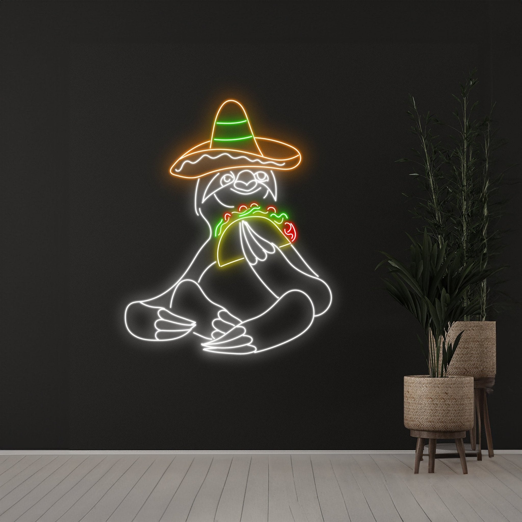 Sloth Eating Tacos Neon Sign - Shineneon